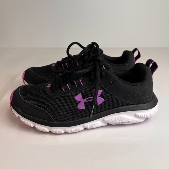 Under Armour Women Shoe 6.5 Charged Assert Low Lace Up Sneaker Run Gym Core Ex - Picture 5 of 12
